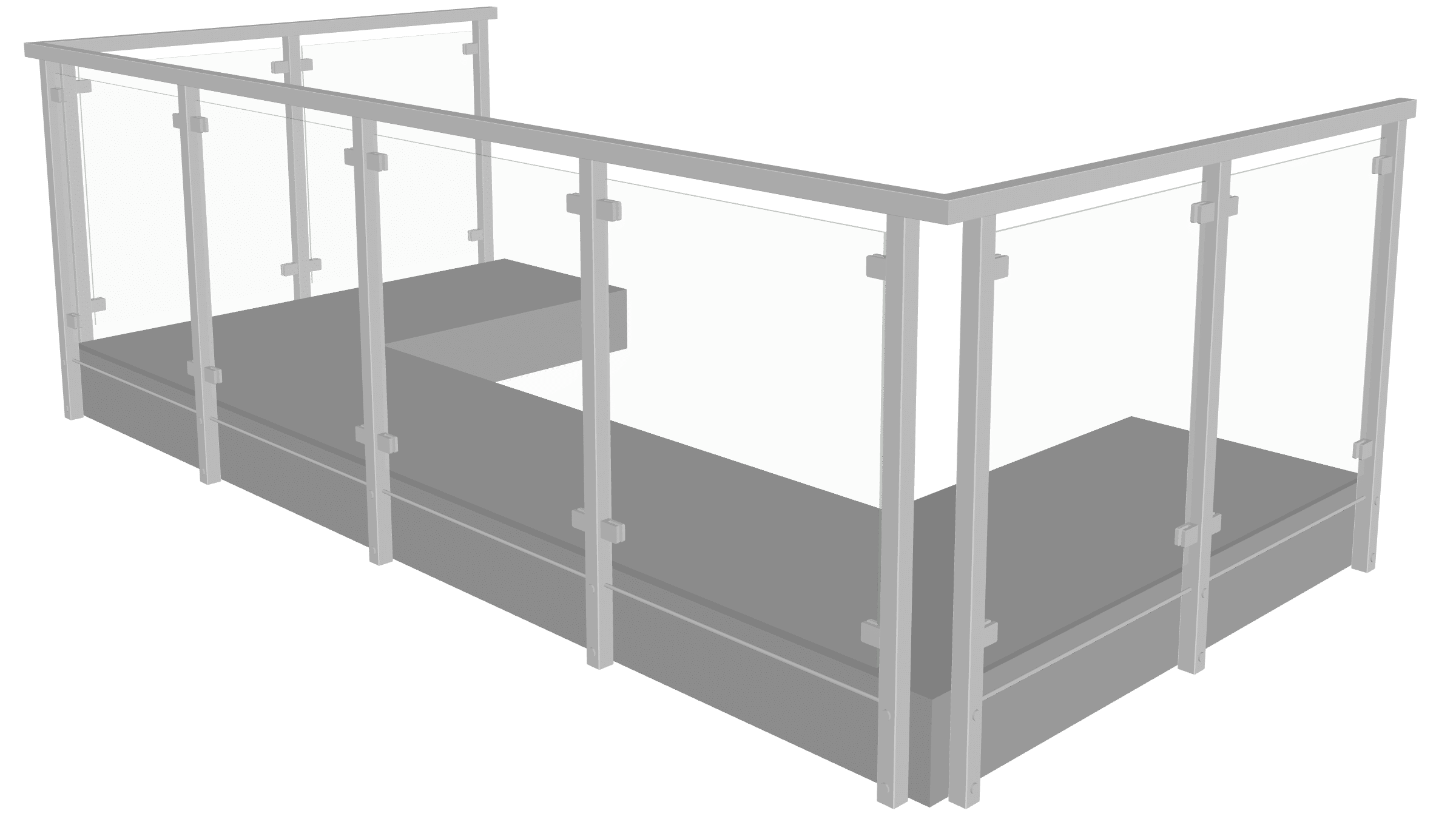 Terrassengelander Massgefertigte Bausatze Mit Glas Gelanderladen