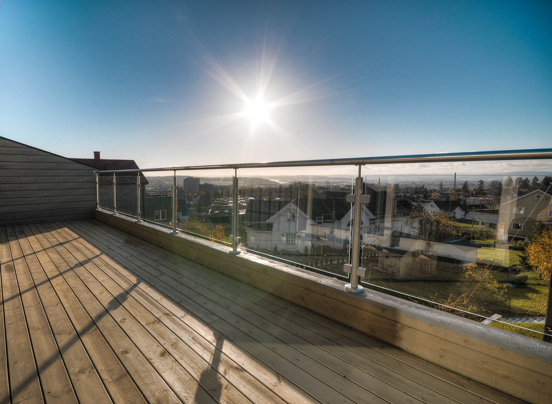 Edelstahlgeländer Bausatz Glasgeländer Geländer aufgesetzt Balkongeländer Balkon 